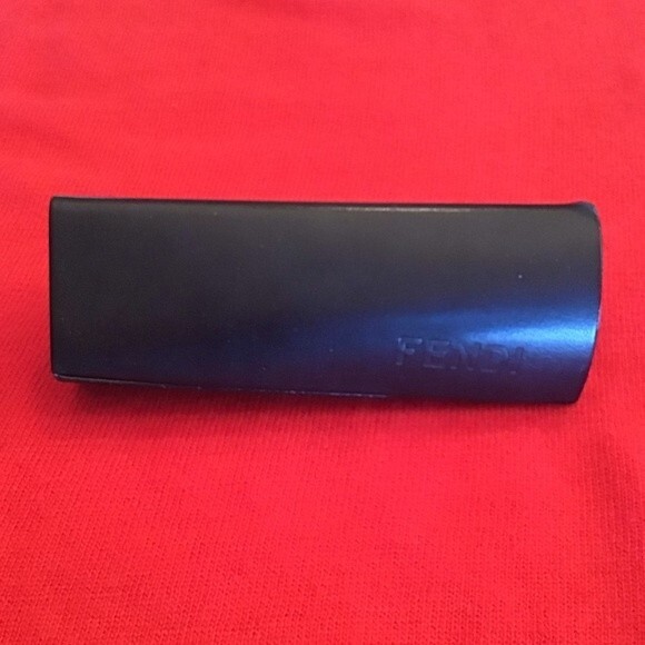 FENDI Eyeglass Asymmetrical Twist Case Black & Brown New - Picture 2 of 5